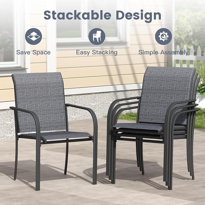 VICLLAX 7 Pieces Patio Outdoor Dining Set - Image 5
