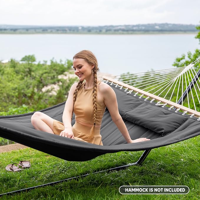 SUNCREAT 15 ft Outdoor Hammock Stand, Heavy Duty Hammock Stand Only - Image 2