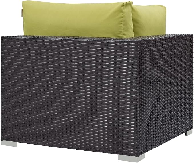 Modway Convene Wicker Rattan Outdoor Patio Sectional Sofa Corner Seat in - Image 5