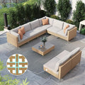 Grand patio 9-Piece Wicker Patio Furniture Set, Boho Outdoor Conversation Set by GrandPatio