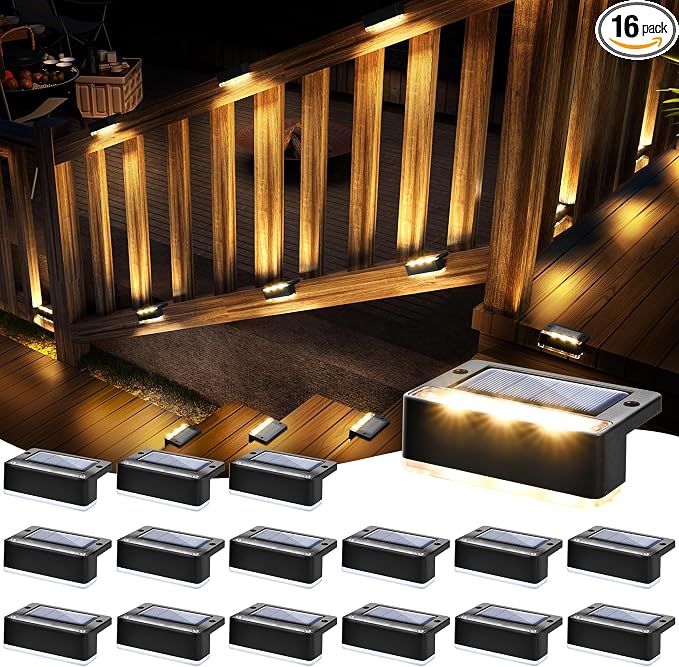 SOLPEX Solar Fence Lights, Solar Deck Lights Outdoor Waterproof Solar Powered by Solpex