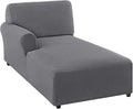 FantasDecor Left Chaise Lounge Cover Stretch Chair Lattice Slipcover by FantasDecor