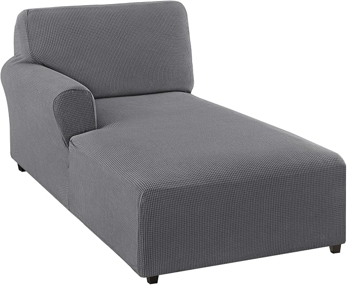 FantasDecor Left Chaise Lounge Cover Stretch Chair Lattice Slipcover by FantasDecor