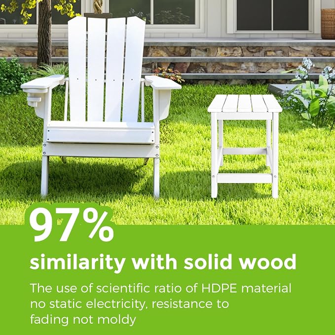 Outdoor Side Tables Adirondack, HDPE Small Table - Image 3