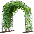 Tall Garden Arch Trellis for Climbing Plants, 87in Tall Metal Plant Support by UrGROWA