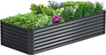 8x2x2FT Galvanized Raised Garden Bed, Galvanized Planter Boxes Outdoor by AyenGuard