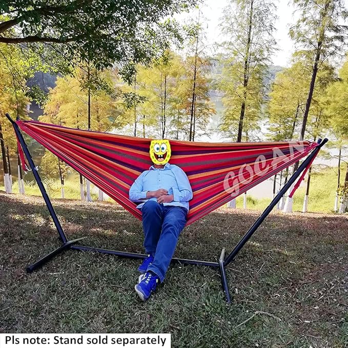 Brazilian Double Hammock 2 Person Extra Large Canvas 250x160cm Total Length - Image 7