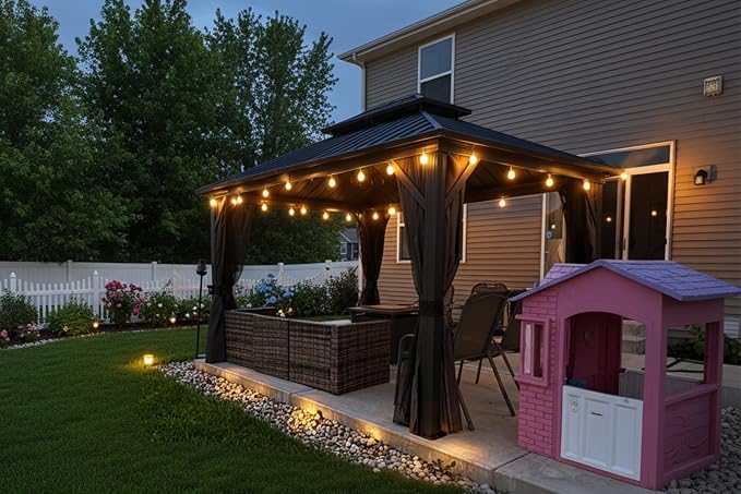 PURPLE LEAF 10'x12' Hardtop Gazebo by PURPLELEAF