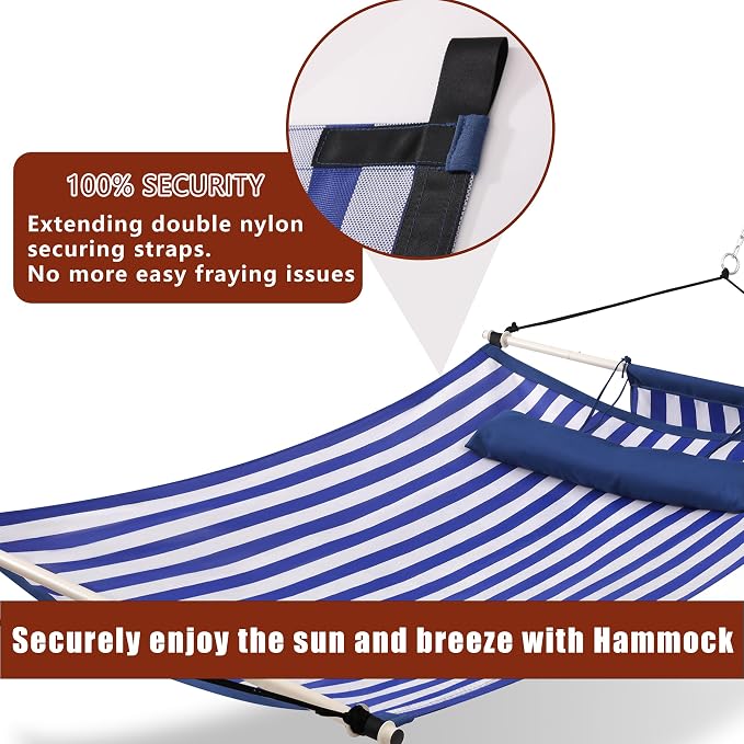 TegerDeger Anti-flip 12FT Hammock Large Hammock 450LB Capacity - Image 3