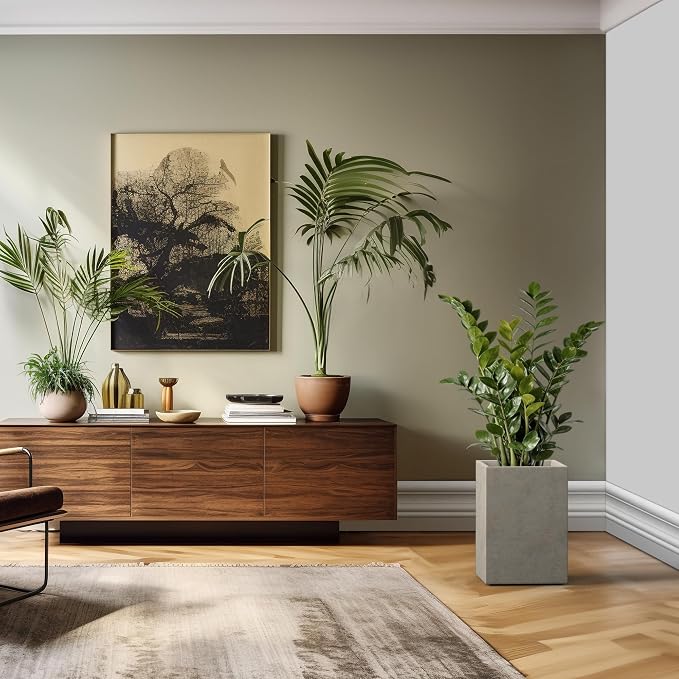 Kante 18.5" H Tall Rectangular Concrete Planters, Outdoor Indoor Lightweight - Image 4