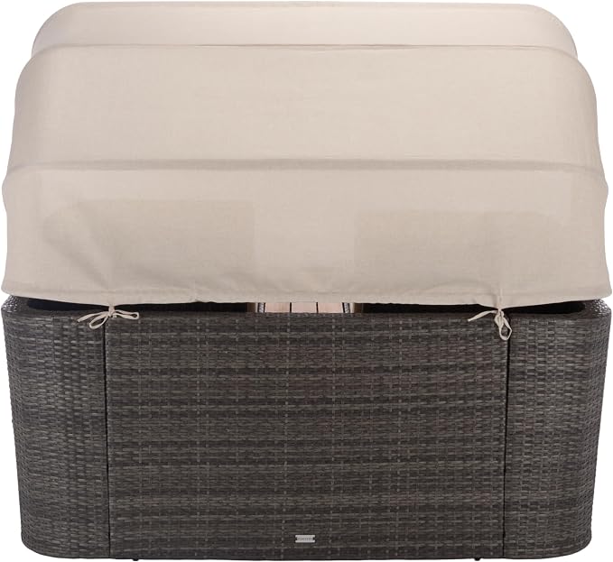 SAFAVIEH Outdoor Patio Furniture Collection – Victoria Grey Brown & Taupe - Image 4