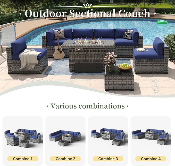 Aoxun 8 Piece Patio Furniture Set - Image 6