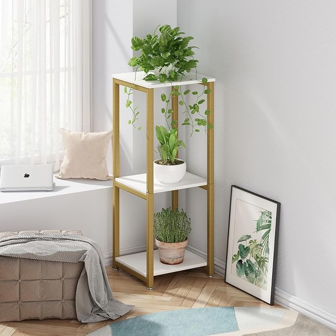 Plant Stand Indoor Corner Tall 3 Tier Metal Modern Flower Storage Plant Shelf - Image 4