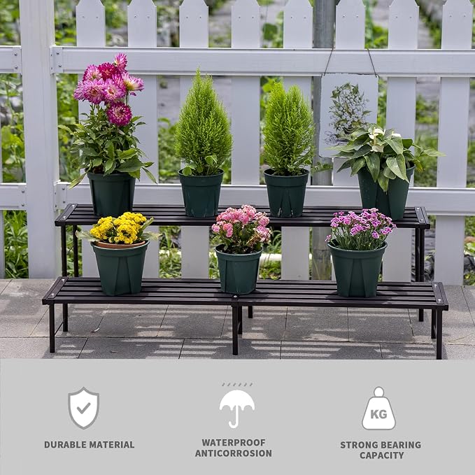 SBDSBD OUTEROOM Metal Plant Stand, Rust-proof Aluminum Flower Pot Stand - Image 8