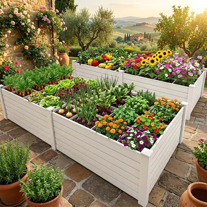 YITAHOME 48x48x24 in Plastic Raised Garden Bed 2pcs - Image 2