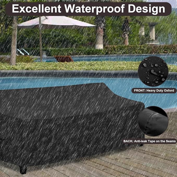 PureFit Outdoor Couch Cover Waterproof Patio Sofa Furniture Covers, 4-Seater - Image 4