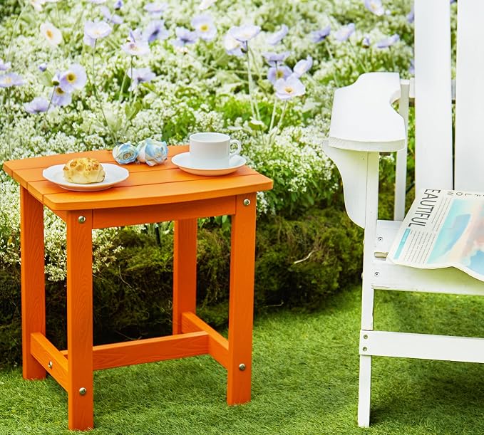 Y&M Outdoor Side Table, HIPS Adirondack Small Single Table, Waterproof Square - Image 4