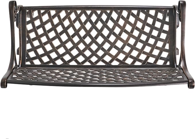 Christopher Knight Home Eastwood Antique Copper Cast Aluminum Bench - Image 9