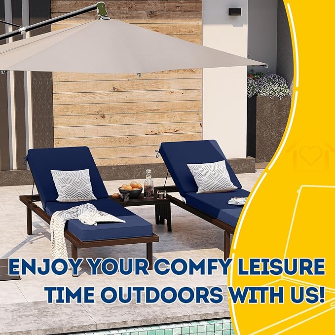 AAAAAcessories Outdoor Chaise Lounge Cushions, Waterproof Patio Furniture - Image 6