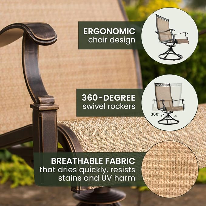 Hanover Manor 7-Piece Outdoor Dining Set - Image 5