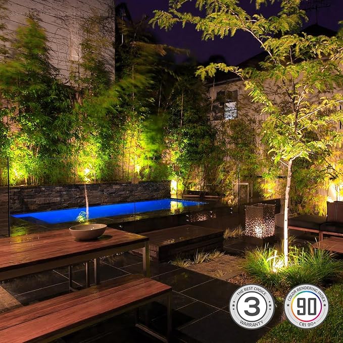 LEONLITE Dia. 4 Inch Well Lights Landscape LED In Ground, Shielded Top - Image 4