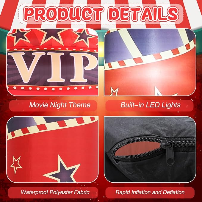 10 ft Movie Night Inflatable Decorations - Image 4