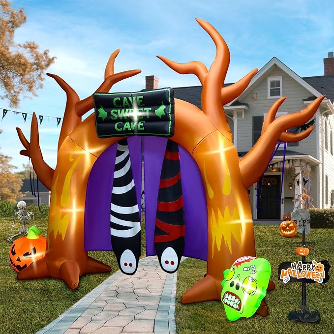Kalolary 10 FT Halloween Inflatables Archway Outdoor Decorations, Ghost Tree - Image 3