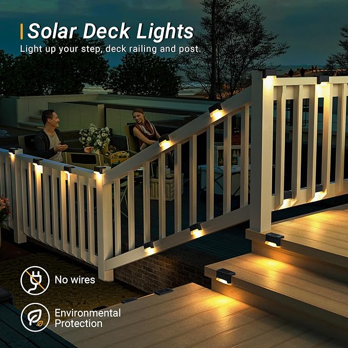 Solar Deck Lights Outdoor, Solar Step Lights Waterproof Led Lights - Image 4