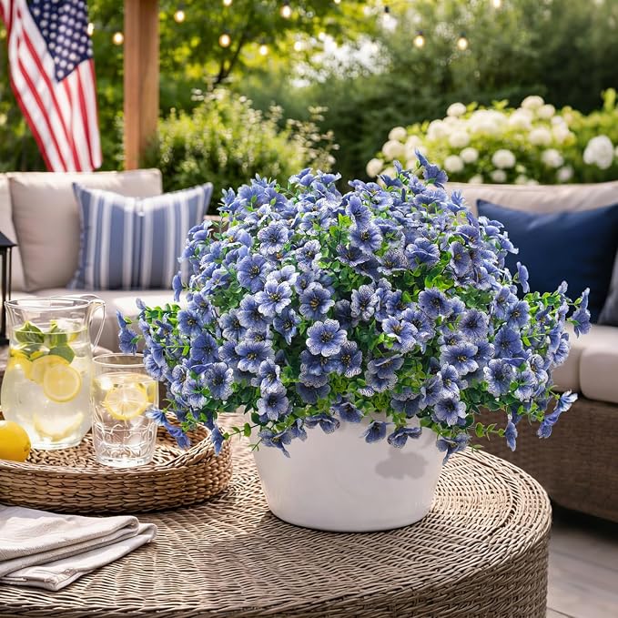20 Bundles Artificial Flowers for Outdoors, UV Resistant Fake Plants Flowers - Image 5