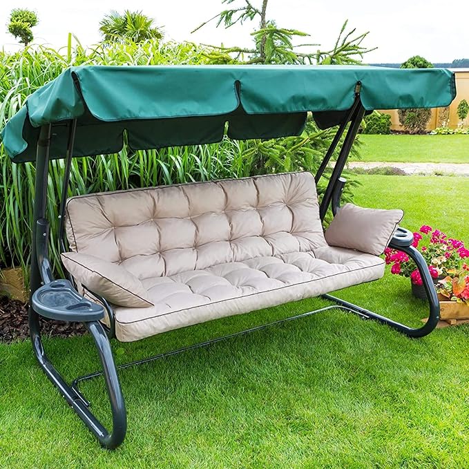 Outside Benches Cushion with Backrest, Thicken Waterproof Swing Cushions 2/3 - Image 3