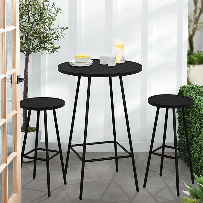 Best Choice Products 3-Piece Patio Dining Set, Bar Height, Outdoor Bistro Set - Image 7