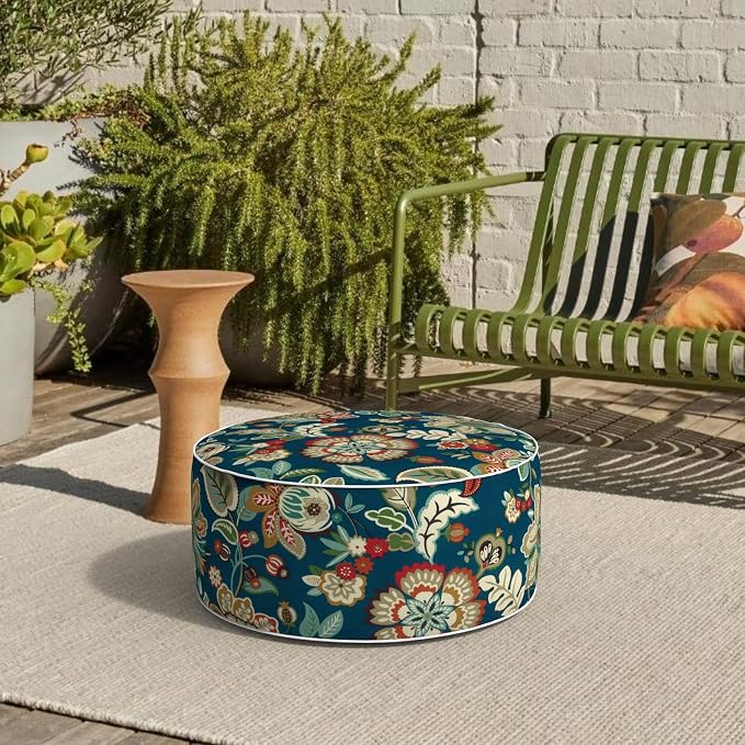 Patio Inflatable Ottoman, 21x9 Inch Portable Stool Ottoman - Image 4