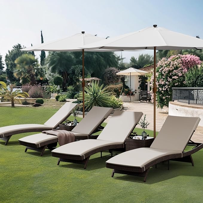 Pamapic 6-Piece Patio Chaise Lounge Set - Image 4