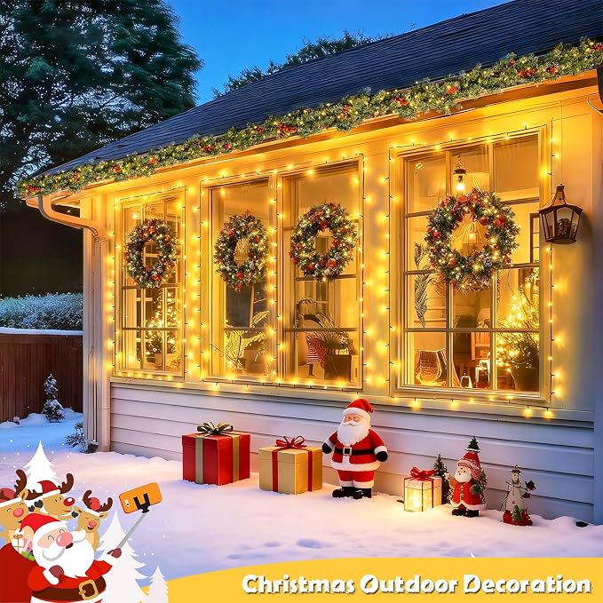 JMEXSUSS 2 Pack Solar String Lights Outdoor Waterproof, Total 66 FT 200 LED - Image 3