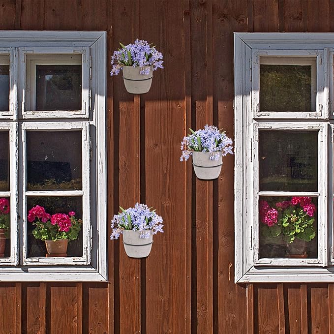 6 Pack 6 Inch Wall Flower Pot Holder Ring Plant Hanger, Metal Planter Hooks - Image 5