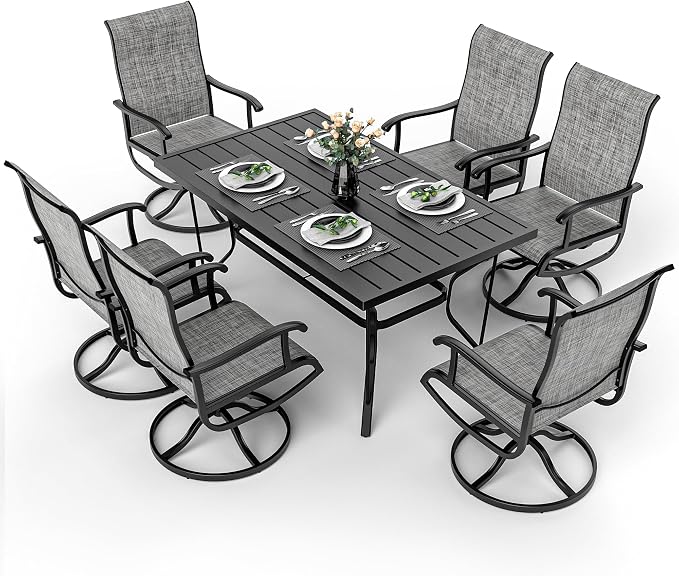 7-Piece Outdoor Dining Set, Patio Furniture Set - Image 2