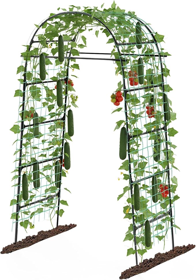 Garden Arch Trellis for Climbing Plants, 82 Inch Tall Grape Trellies for Outdoor by Aohanoi