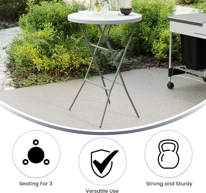 Flash Furniture Elon 32' Round Folding Bar Height Table - Image 5