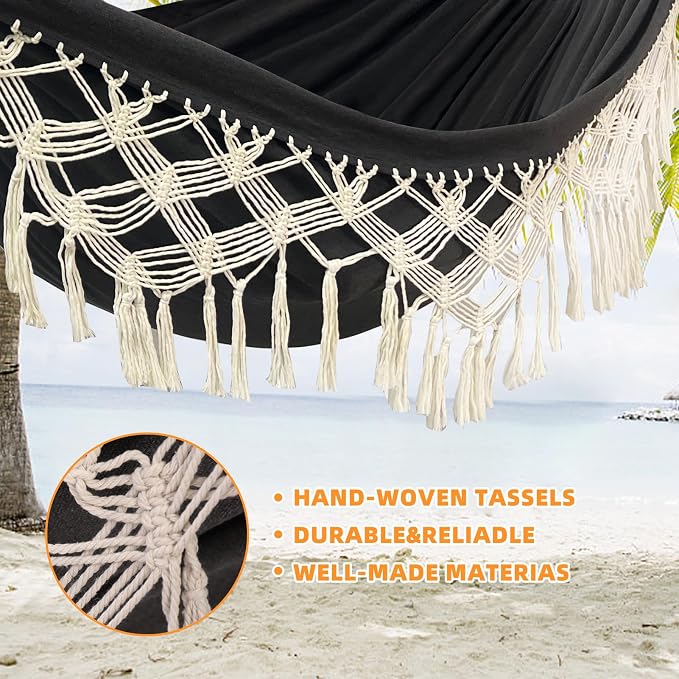 Hammock Hanging Swing Double Max 500lbs Macrame - Image 5