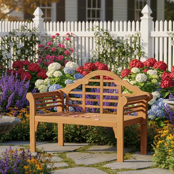 Tangkula Folding Outdoor Eucalyptus Wood Bench, 49” Large Foldable Solid Wood - Image 4