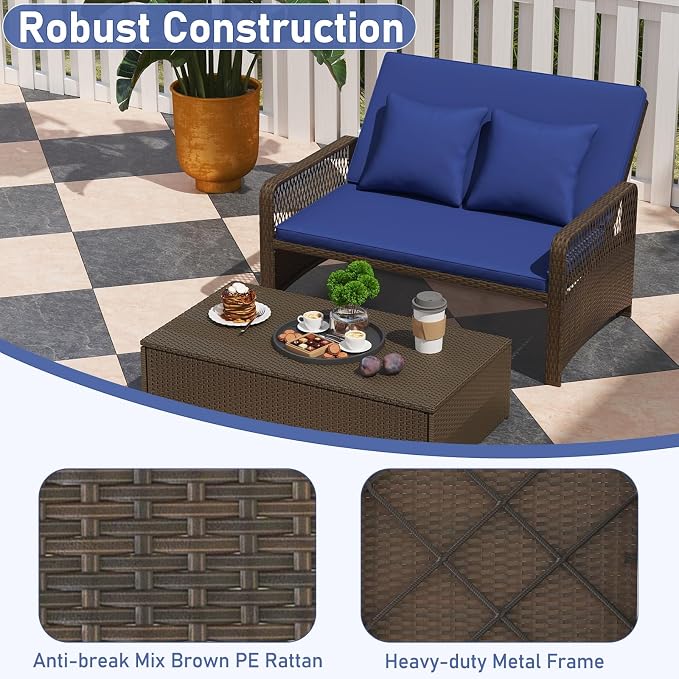 RELAX4LIFE Wicker Patio Outdoor Daybed - Image 6