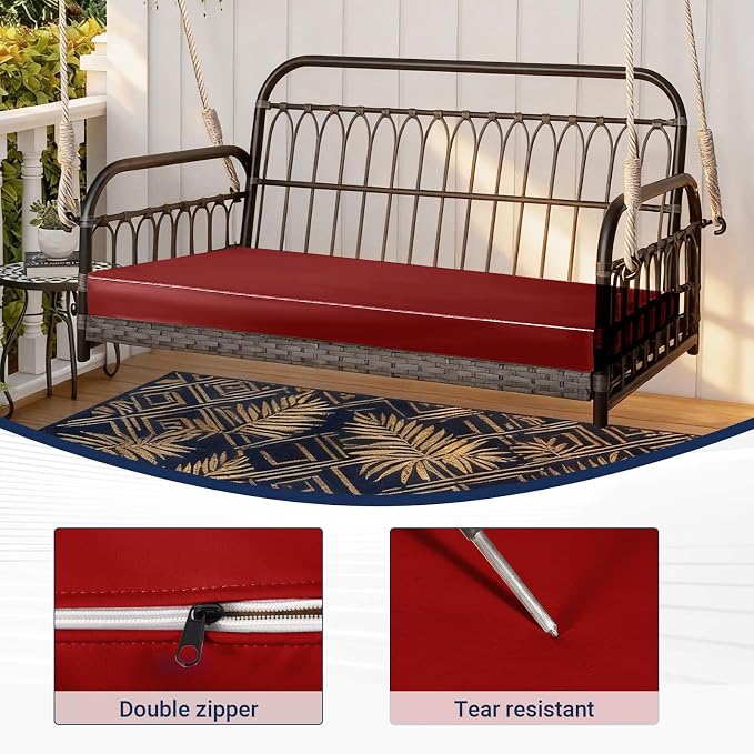 Outdoor Porch Swing Bed Mattress Cover, Twin Size Daybed Fitted Cover, - Image 5