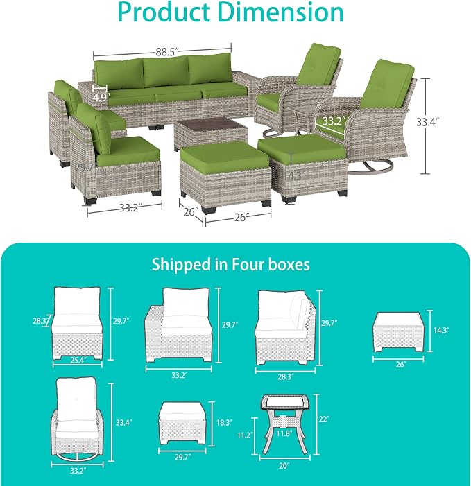 11-Piece Outdoor Patio Furniture Set - Image 2