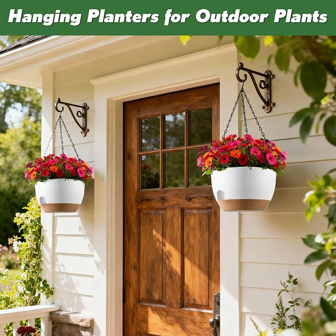 4-Piece Set of 8-Inch Hanging Planters - Image 5