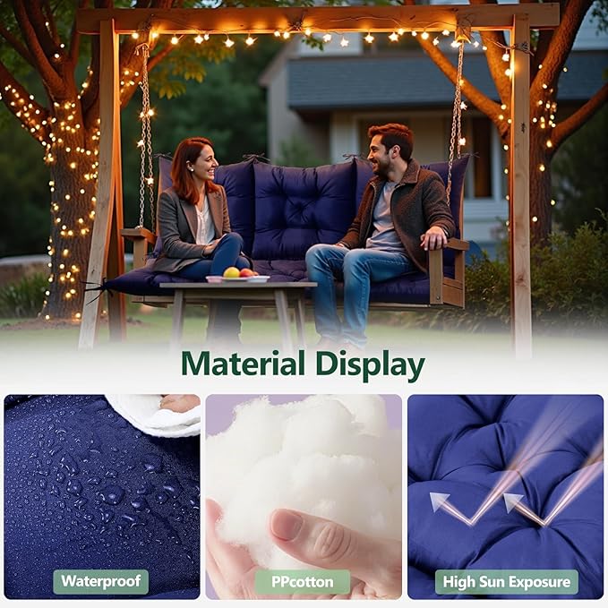 3 Seater Porch Swing Cushion, Thick Cushion - Image 3