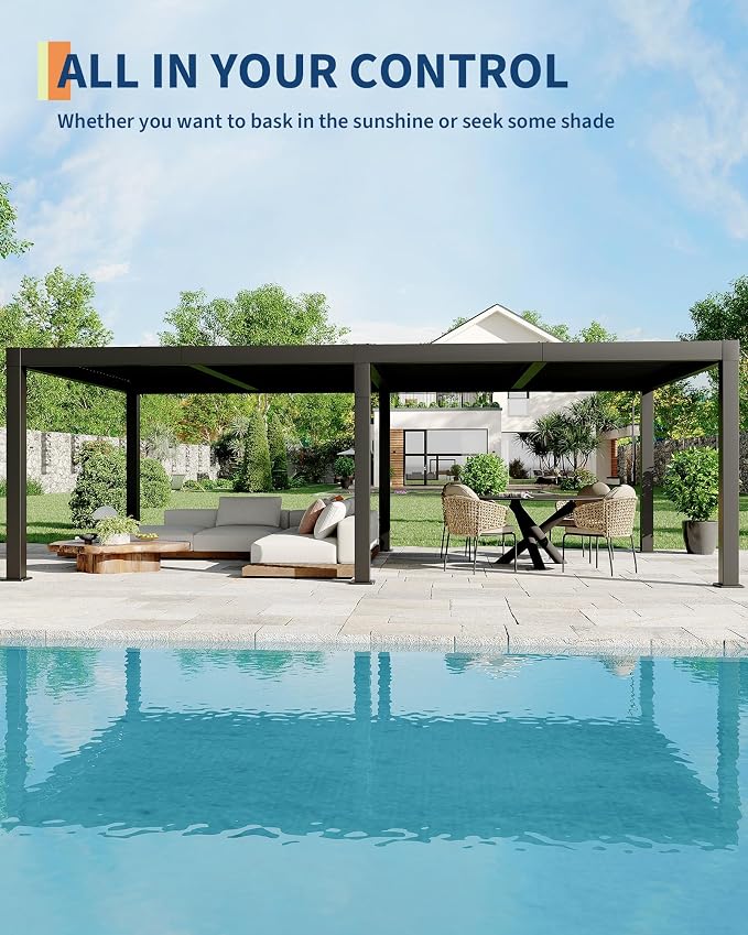 Garvee Louvered Pergola - Image 7