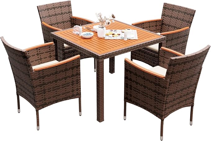 Devoko 5 PCS Furniture, Patio Conversation Set by DEVOKO
