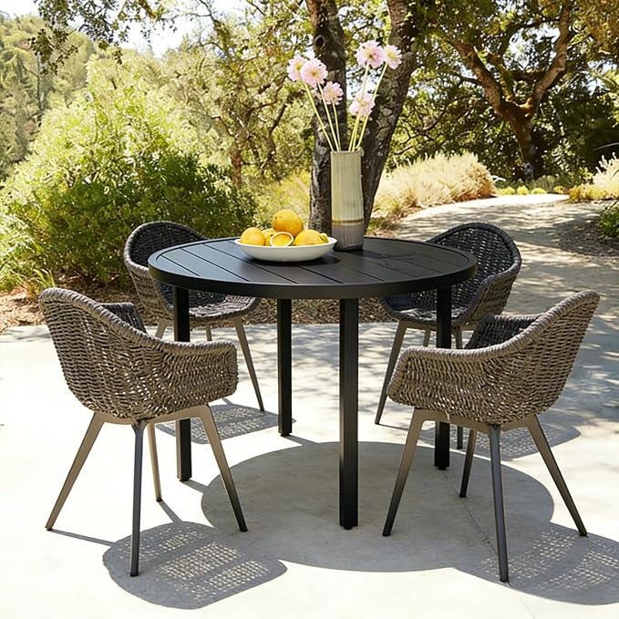 All-Weather 60" Round Outdoor Patio Table by Unknown