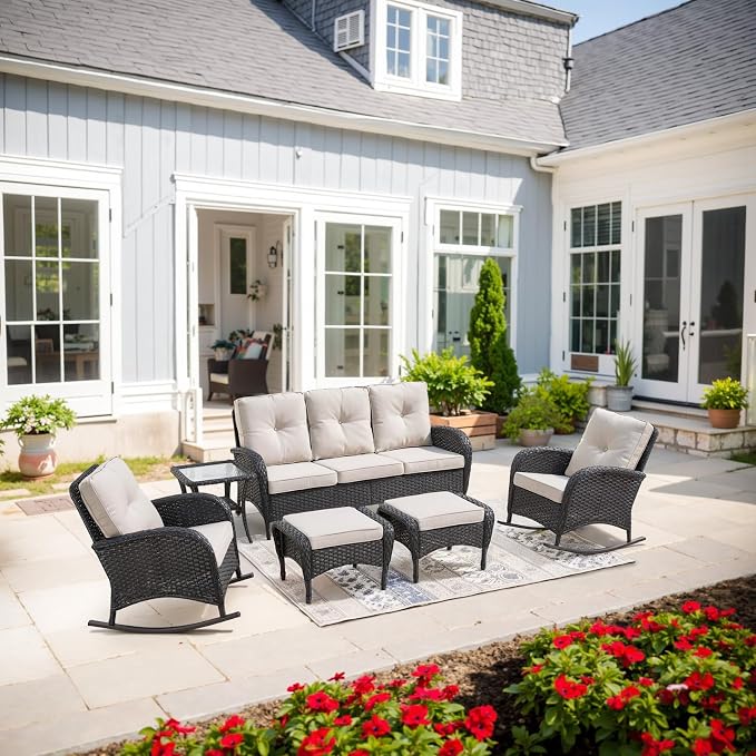 Belord Outdoor Ottomans for Patio Foot Rest - Image 8