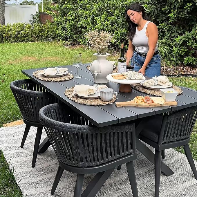 PURPLE LEAF 5 Pieces Outdoor Dining Set by PURPLELEAF